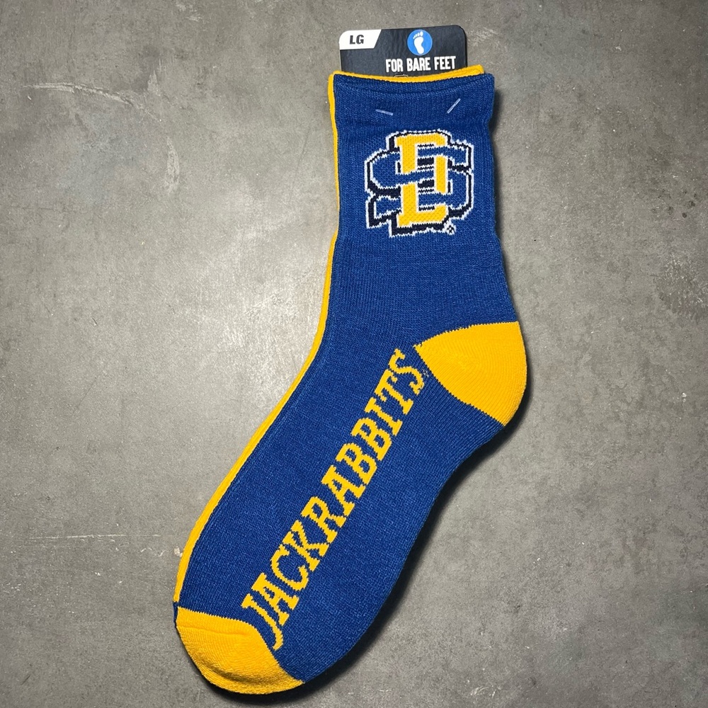 Men's NCAA South‎ Dakota State Jackrabbits Crew Socks For Bare Feet Size L 10-13